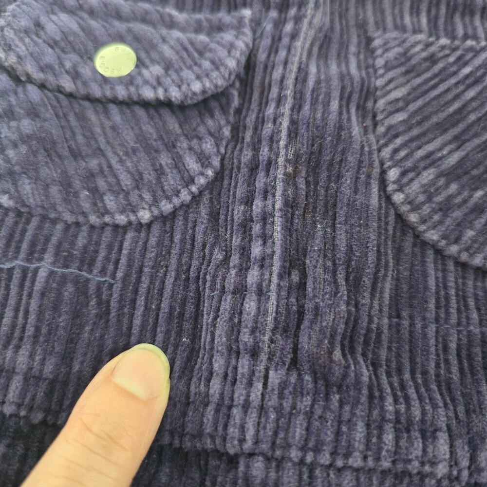 Vintage Oshkosh Bgosh Kids Purple Corduroy Overall Size 5 Made in Honduras - Picture 4 of 9